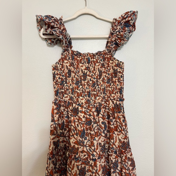 Love The Label Fredrika Smocked Tiered Floral Maxi Dress Ruffle Strap - Picture 4 of 8